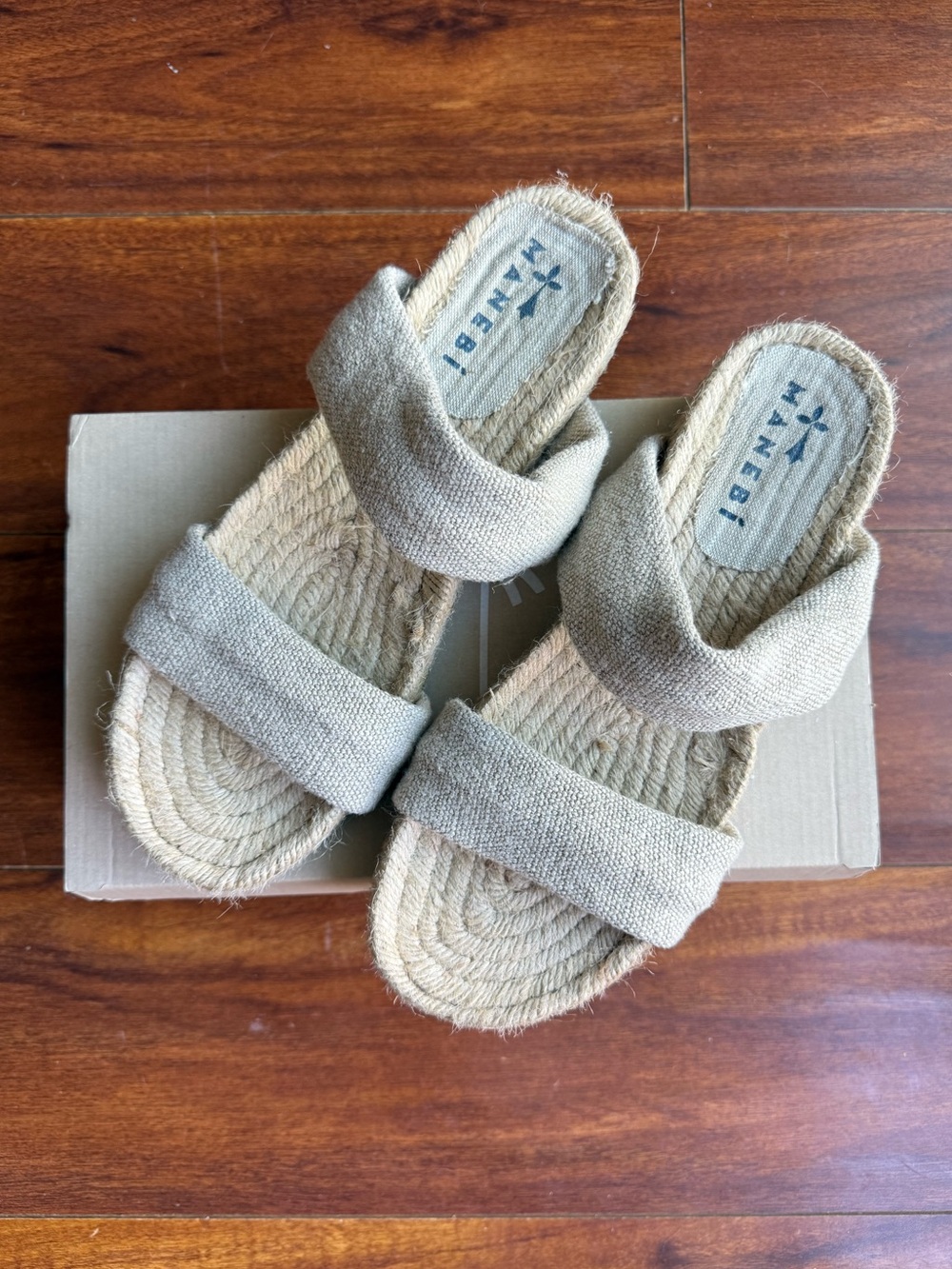 Manebi Organic Hemp 2 Strap Sandals - La Havana, Natural(EUR 40)